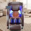 Massage chair, full body zero gravity recliner, with hip heating, foot massage and air massage system, suitable for mom/dad (pure black).