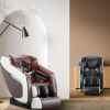 Massage chair, full body zero gravity recliner, with hip heating, foot massage and air massage system, suitable for mom/dad (pure black).